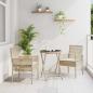 Preview: ARDEBO.de - 3-teiliges Garten-Bistro-Set mit Kissen Beige Poly-Rattan