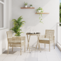 Preview: 3-teiliges Garten-Bistro-Set mit Kissen Beige Poly-Rattan
