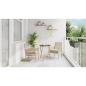 Preview: 3-teiliges Garten-Bistro-Set mit Kissen Beige Poly-Rattan