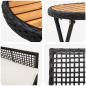 Preview: 3-teiliges Garten-Bistro-Set mit Kissen Schwarz Poly-Rattan