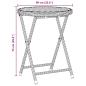 Preview: 3-teiliges Garten Bistro Set mit Kissen Grau Poly Rattan