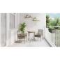 Preview: 3-teiliges Garten Bistro Set mit Kissen Grau Poly Rattan