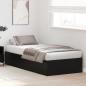 Preview: Stauraumbettgestell Schwarz Eiche 100x200 cm