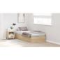 Preview: Stauraumbett Rahmen Sonoma Eiche 100x200 cm