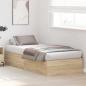 Preview: Stauraumbett Rahmen Sonoma Eiche 100x200 cm