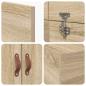 Preview: Stauraumbett Rahmen Sonoma Eiche 100x200 cm