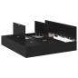 Preview: Stauraum Bettgestell Schwarz Eiche 200x200 cm