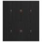 Preview: Stauraum Bettgestell Schwarz Eiche 200x200 cm