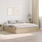 Preview: ARDEBO.de - Stauraum-Bettgestell Sonoma Eiche 200x200 cm