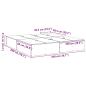 Preview: Stauraum-Bettenrahmen Beton Grau 200x200 cm
