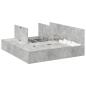 Preview: Stauraum-Bettenrahmen Beton Grau 200x200 cm