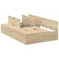 Preview: ARDEBO.de - Bettgestell mit Stauraum Sonoma Eiche 120x200 cm