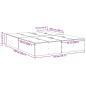 Preview: Bettgestell mit Stauraum Altes Holz 150x200 cm