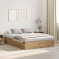 Preview: Stauraumbett aus Artisan-Eiche 150x200 cm