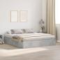 Preview: ARDEBO.de - Stauraum Bettgestell Beton Grau 180x200 cm
