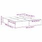 Preview: Stauraum Bettgestell Beton Grau 180x200 cm