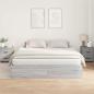 Preview: Stauraum-Bettgestell Grau Sonoma 180x200 cm
