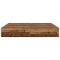 Preview: Bettgestell Recyceltes Holz Massivholz Eiche Langlebig