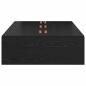 Preview: Stauraum Bettgestell Schwarz Eiche 90x190 cm