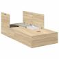 Preview: Bettgestell Sonoma Eiche Holzwerkstoff Bettgestell mit Stauraum