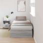 Preview: ARDEBO.de - Stauraumbettgestell Grau Sonoma 75x190 cm