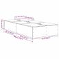 Preview: Stauraumbettgestell Grau Sonoma 75x190 cm