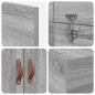 Preview: Stauraumbettgestell Grau Sonoma 75x190 cm