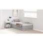 Preview: Stauraumbettgestell Grau Sonoma 75x190 cm