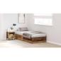 Preview: Bett mit Stauraum Altes Holz Massivholz Schlicht