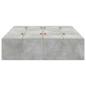Preview: Aufbewahrungsbettgestell Beton Grau 120x190 cm
