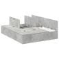 Preview: Bettgestell mit Stauraum Beton Grau 140x190 cm