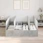 Preview: Bettgestell mit Stauraum Beton Grau 140x190 cm