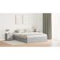 Preview: Stauraumbett Grau Sonoma 140x190 cm