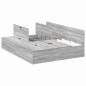 Preview: Stauraum Bettgestell Grau Sonoma 135x190 cm