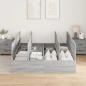 Preview: Stauraum Bettgestell Grau Sonoma 135x190 cm