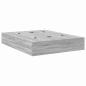 Preview: Stauraum Bettgestell Grau Sonoma 135x190 cm