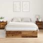 Preview: Stauraumbett aus altem Holz 135x190 cm