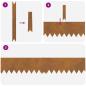 Preview: Raseneinfassung 50 pcs 100 x 0,05 x 20 cm Wetterfeststahl