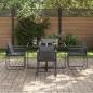 Preview: 6-teilige Garten-Essgruppe mit Kissen aus Stahl und Poly-Rattan