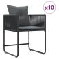 Preview: 13-teiliges Gartentischset mit Kissen aus Stahl und Poly-Rattan