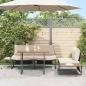 Preview: 3-teiliges Garten-Esszimmer-Set mit taupefarbenen Kissen