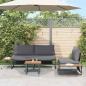 Preview: ARDEBO.de - 3-teiliges Garten-Sofa-Set mit anthrazitfarbenen Kissen