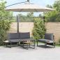 Preview: 3-teiliges Garten-Sofa-Set mit anthrazitfarbenen Kissen