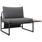 Preview: 3-teiliges Garten-Sofa-Set mit anthrazitfarbenen Kissen