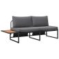 Preview: 3-teiliges Garten-Sofa-Set mit anthrazitfarbenen Kissen
