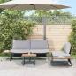 Preview: 3-teiliges Garten-Sofa-Set mit hellgrauen Kissen