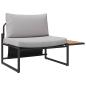 Preview: 3-teiliges Garten-Sofa-Set mit hellgrauen Kissen