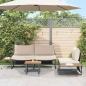 Preview: 3-teiliges Garten-Sofa-Set mit taupefarbenen Kissen