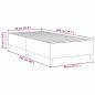Preview: Plattformbettgestell Creme 80 x 200 cm Cordstoff