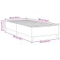 Preview: Boxspringbett Dunkelgrau Einzel Cord-Stoff